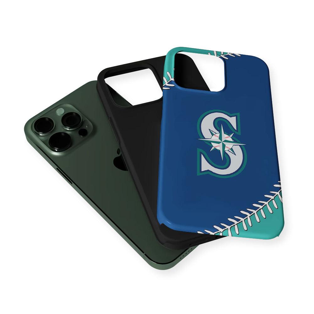 Seattle Mariners Ball 2 in 1 Tough Phone Case-Oxvistore