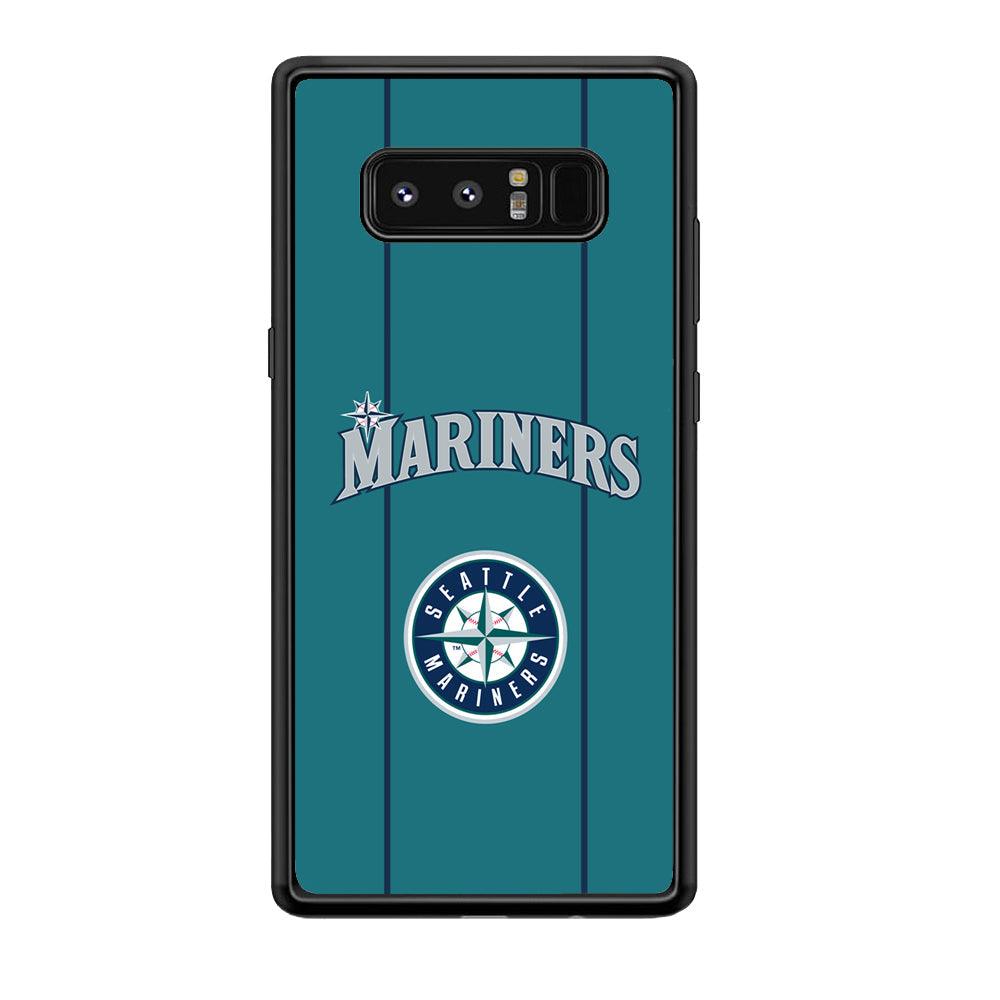 Seattle Mariners Green Blue Jersey Samsung Galaxy Note 8 Case-Rubber Black (2D Case)-Oxvistore