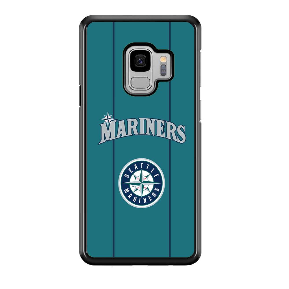 Seattle Mariners Green Blue Jersey Samsung Galaxy S9 Case-Rubber Black (2D Case)-Oxvistore