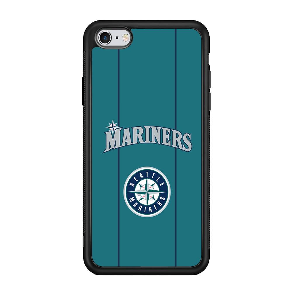 Seattle Mariners Green Blue Jersey iPhone 6 Plus | 6s Plus Case-Rubber Black (2D Case)-Oxvistore