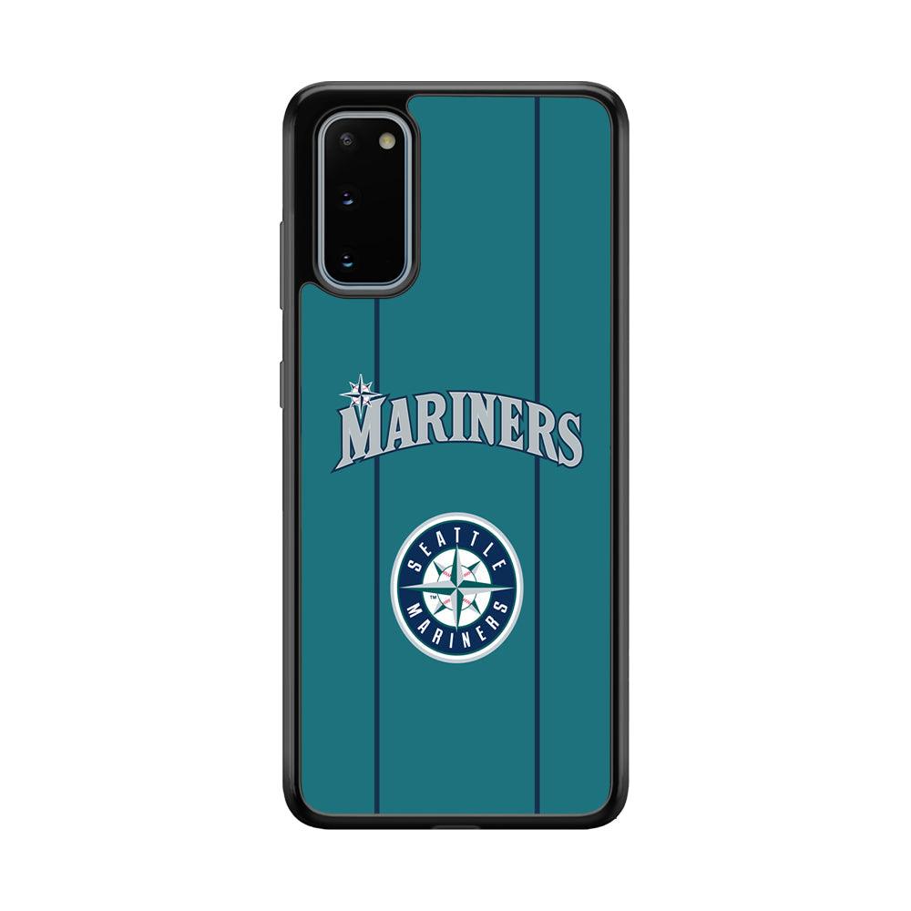Seattle Mariners Green Blue Jersey Samsung Galaxy S20 Case-Rubber Black (2D Case)-Oxvistore