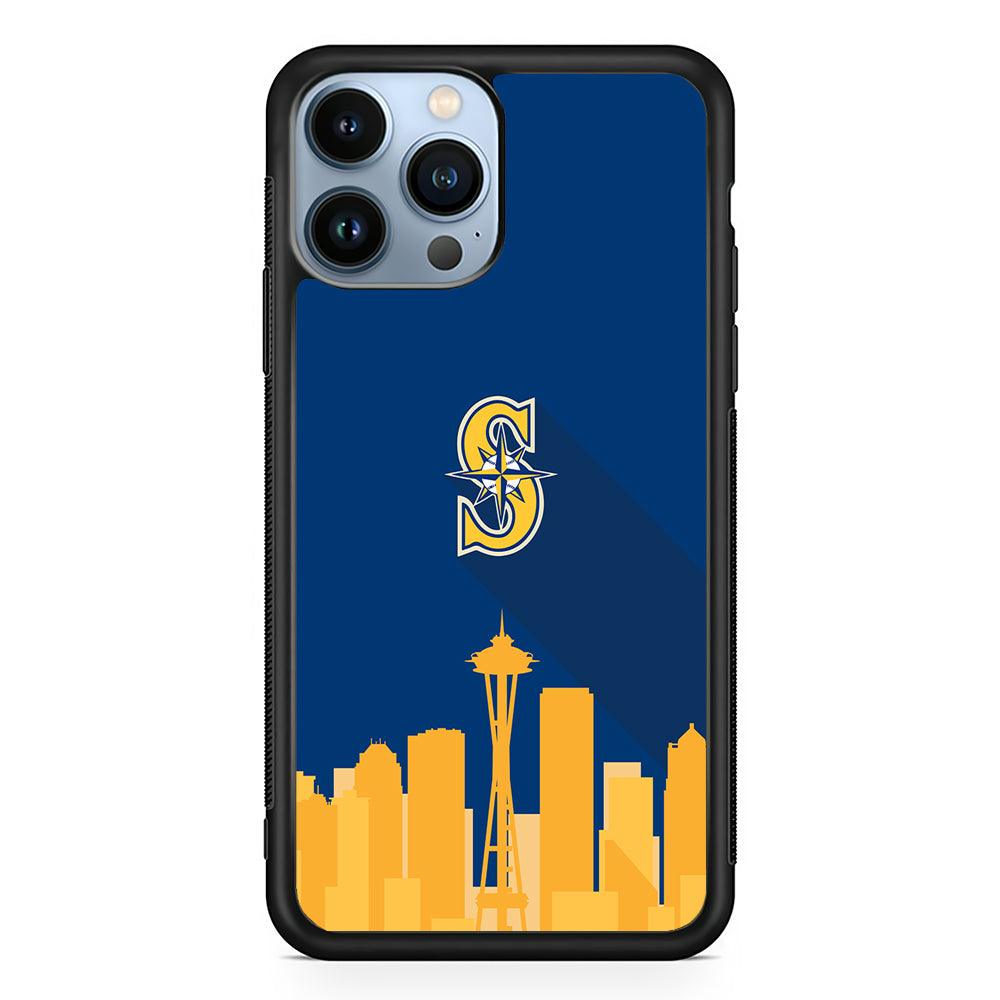 Seattle Mariners Logo 2D Rubber Phone Case-Black-Oxvistore