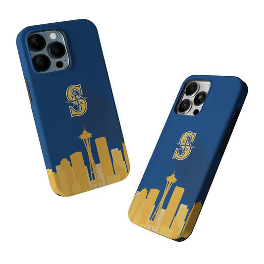 Seattle Mariners Logo 2 in 1 Tough Phone Case-Oxvistore