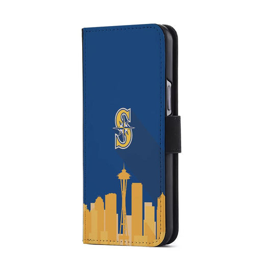 Seattle Mariners Logo Flip Wallet Phone Case-Oxvistore