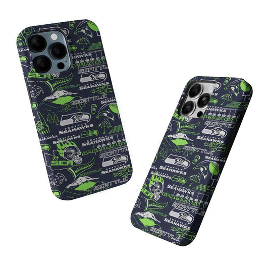 Seattle Seahawks Pattern 2 in 1 Tough Phone Case-Oxvistore
