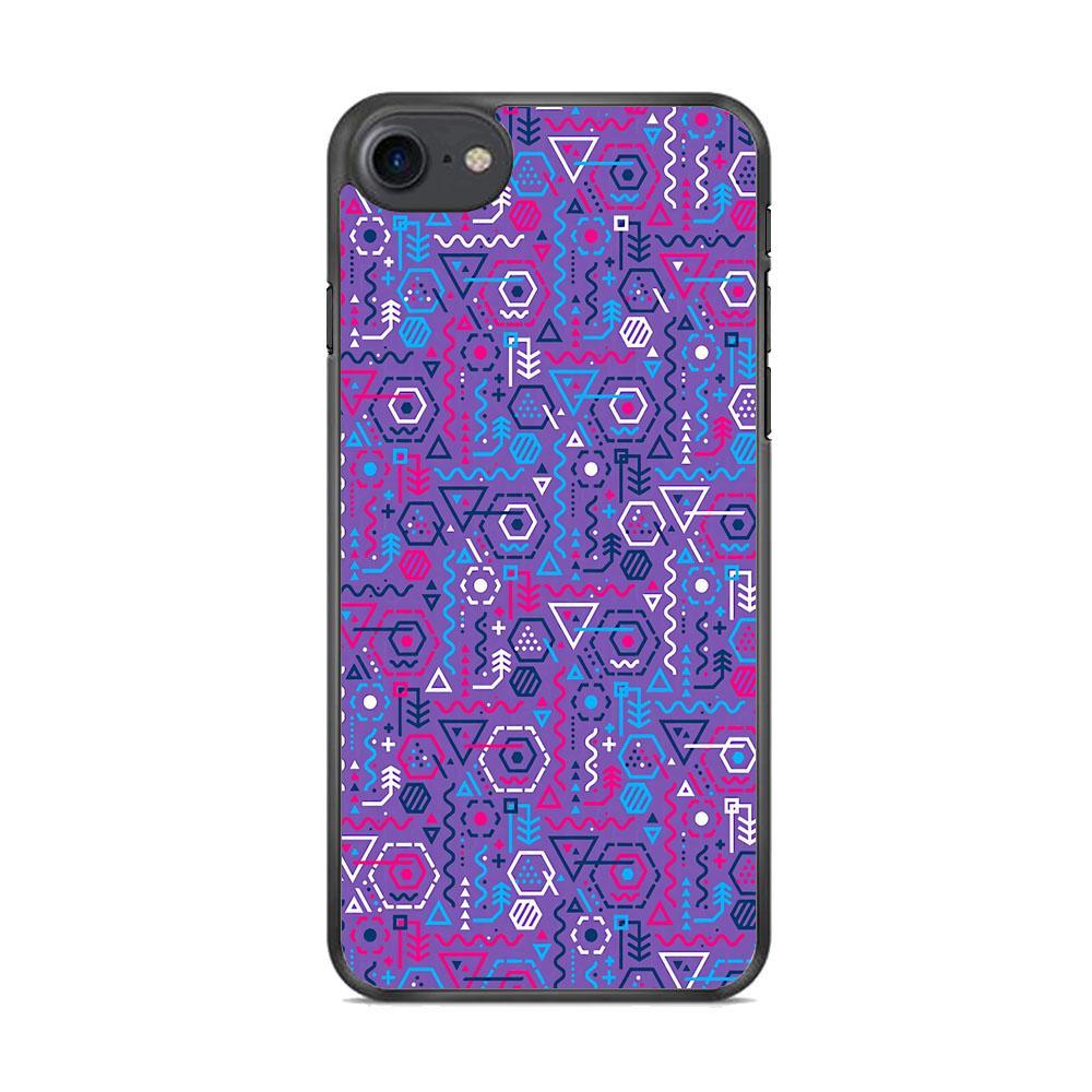 Shape of Algorithm iPhone 8 Case-Rubber Black (2D Case)-Oxvistore