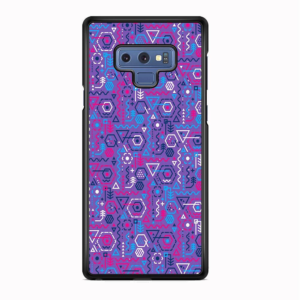 Shape of Algorithm Samsung Galaxy Note 9 Case-Rubber White (2D Case)-Oxvistore