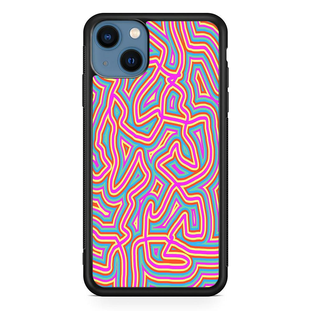 Shapes Abstract 04 iPhone 15 Plus Case-Rubber Black (2D Case)-Oxvistore