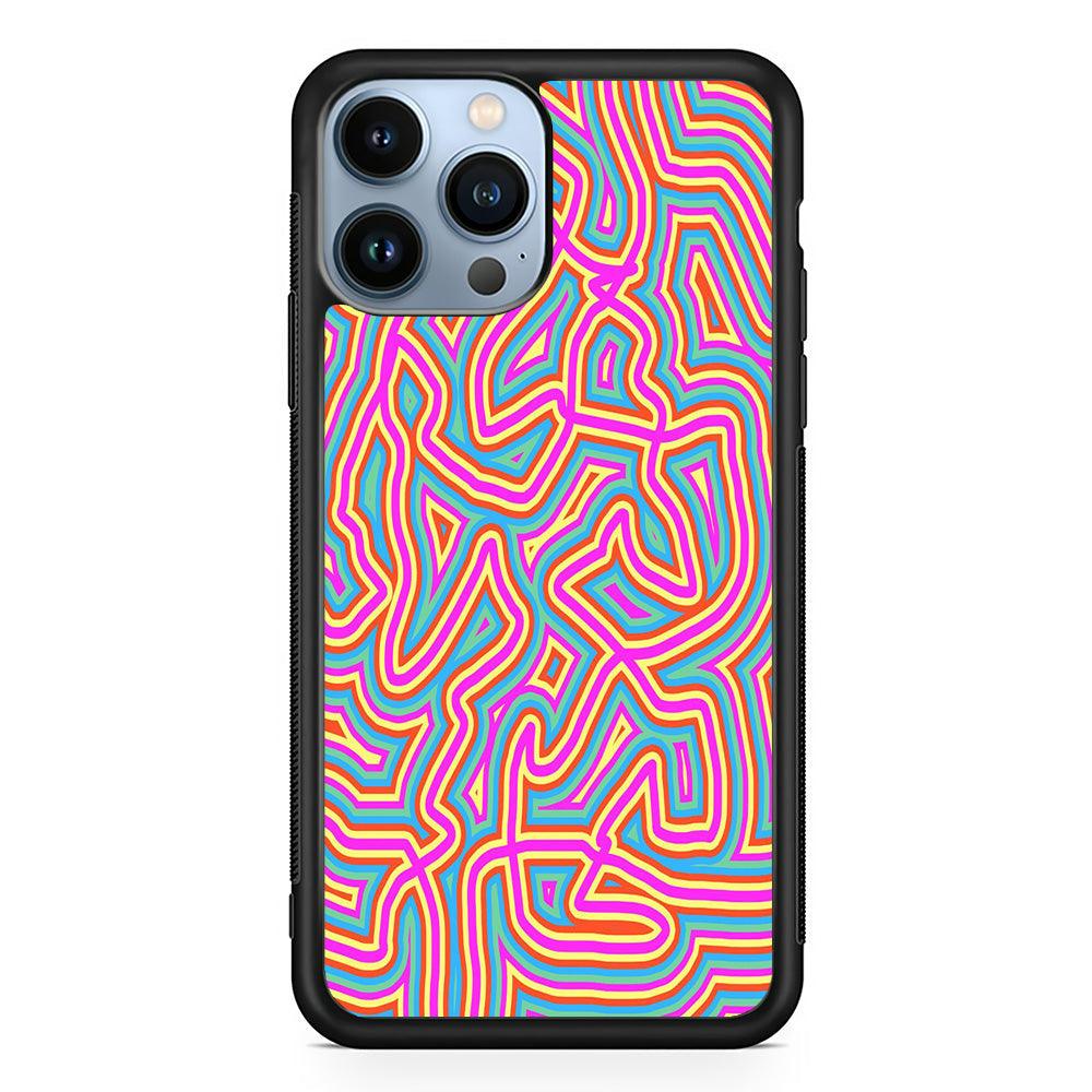Shapes Abstract 04 iPhone 14 Pro Case-Rubber Black (2D Case)-Oxvistore