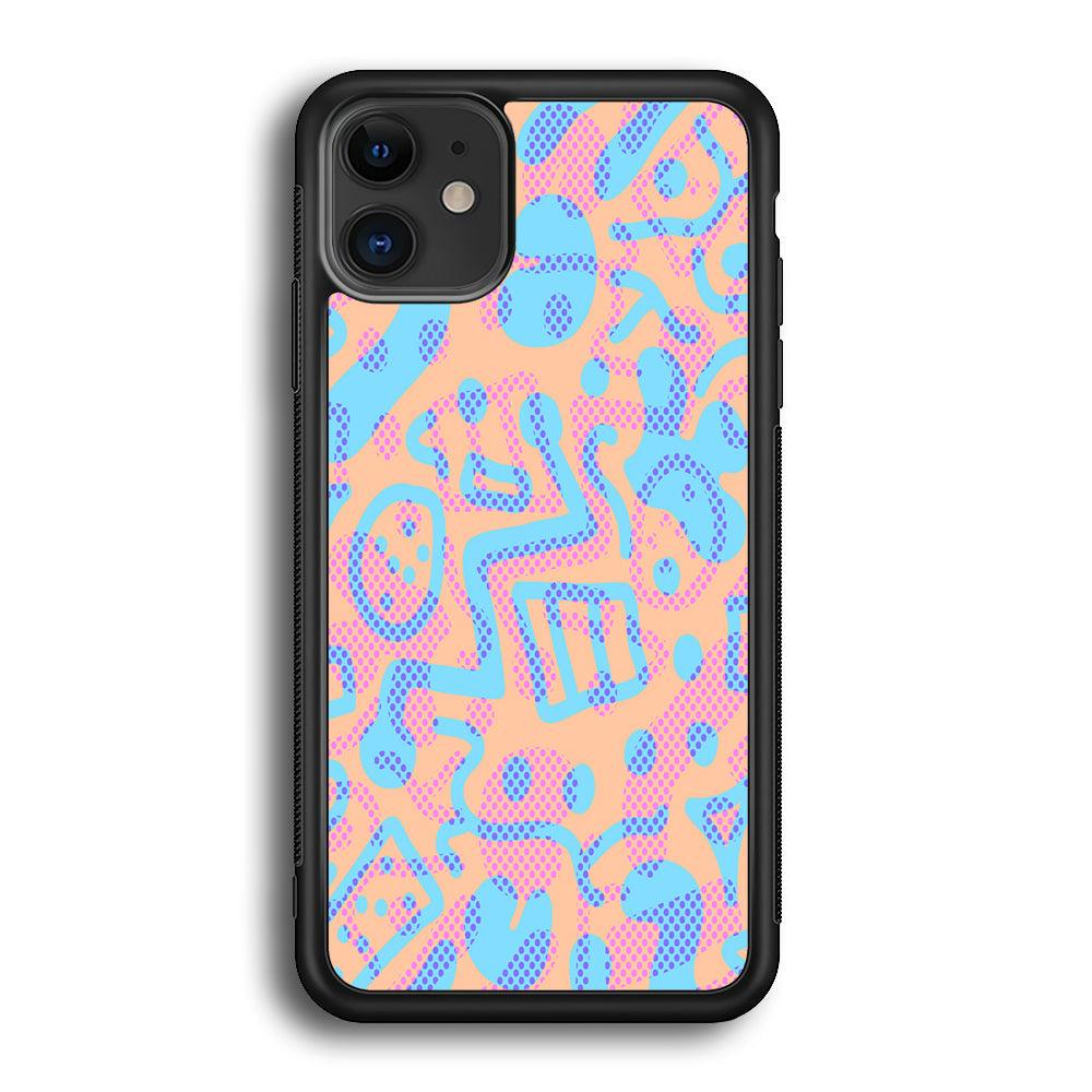 Shapes Abstract 05 iPhone 12 Case-Rubber White (2D Case)-Oxvistore