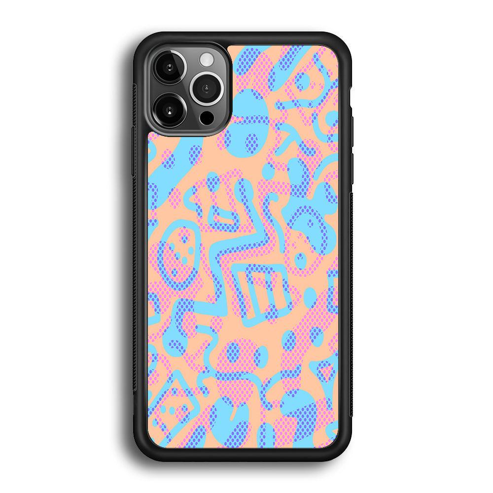 Shapes Abstract 05 iPhone 12 Pro Max Case-Rubber White (2D Case)-Oxvistore