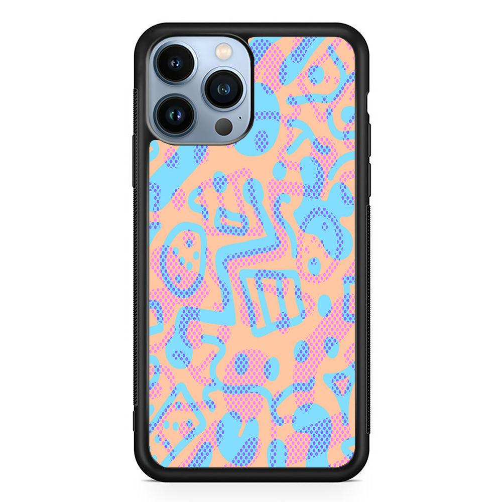 Shapes Abstract 05 iPhone 15 Pro Max Case-Rubber Black (2D Case)-Oxvistore