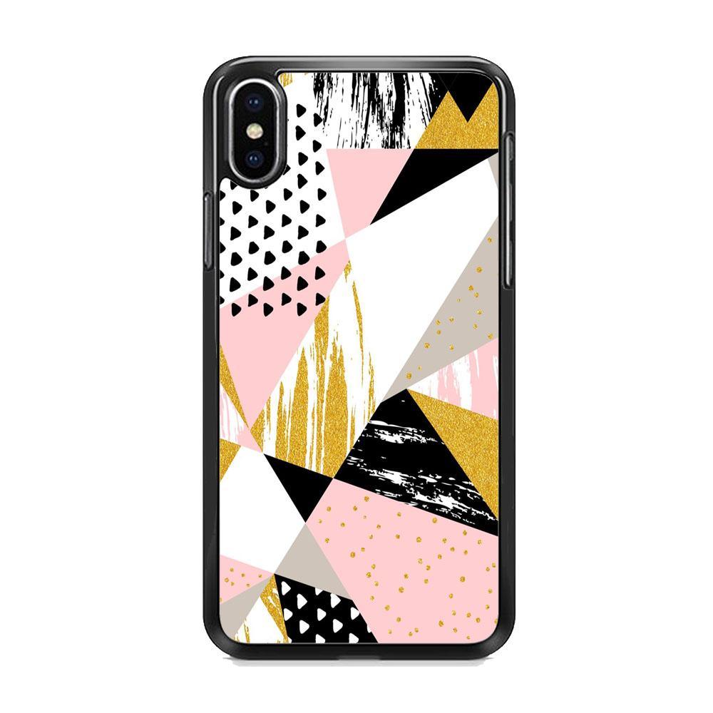 Shapes Abstract 01 iPhone X Case-Rubber Black (2D Case)-Oxvistore