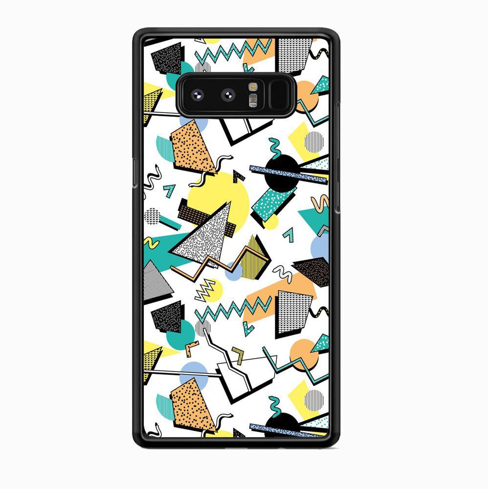 Shapes Abstract 02 Samsung Galaxy Note 8 Case-Rubber Black (2D Case)-Oxvistore