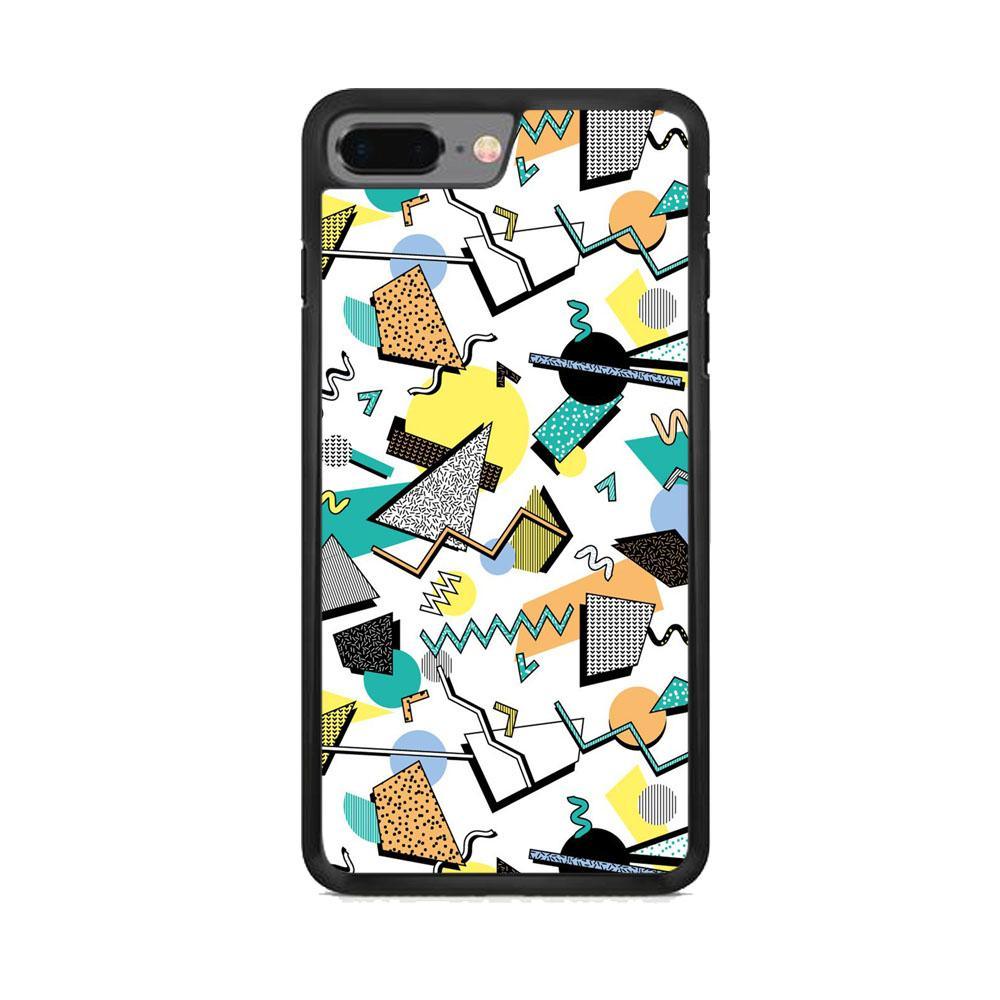 Shapes Abstract 02 iPhone 8 Plus Case-Rubber Black (2D Case)-Oxvistore