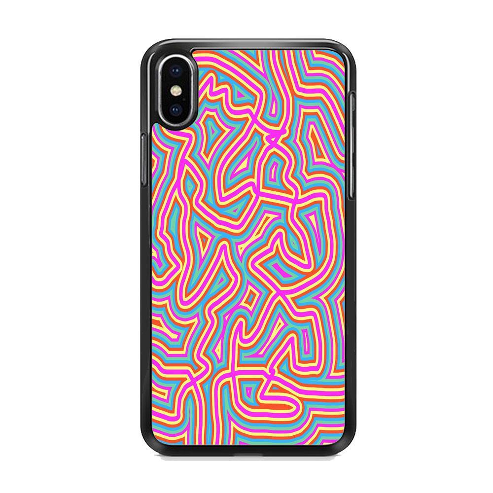 Shapes Abstract 04 iPhone XS MAX Case-Rubber Black (2D Case)-Oxvistore