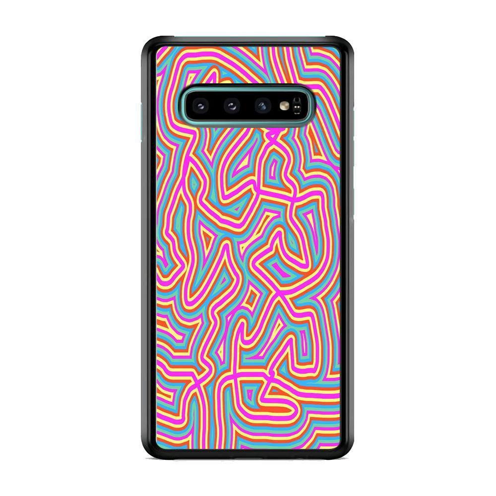 Shapes Abstract 04 Samsung Galaxy S10 Plus Case-Rubber Black (2D Case)-Oxvistore