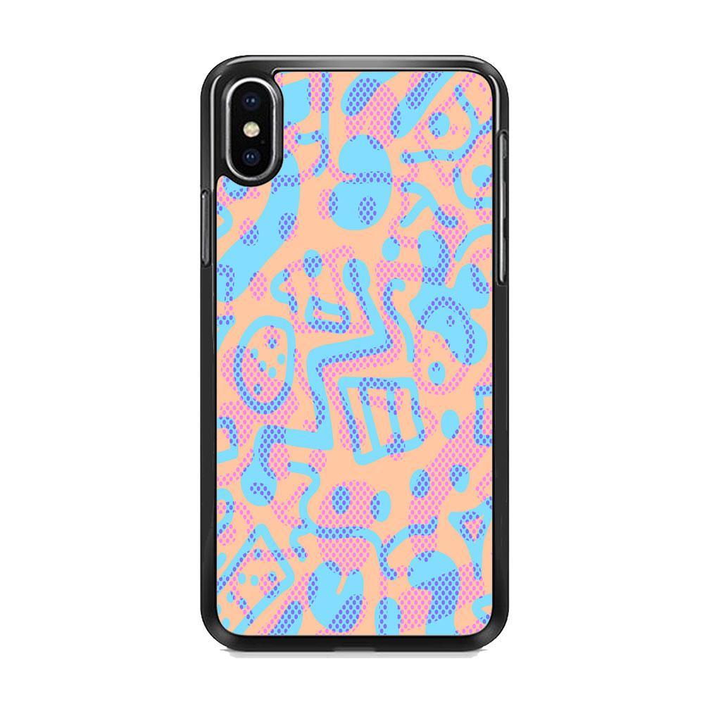 Shapes Abstract 05 iPhone X Case-Rubber Black (2D Case)-Oxvistore