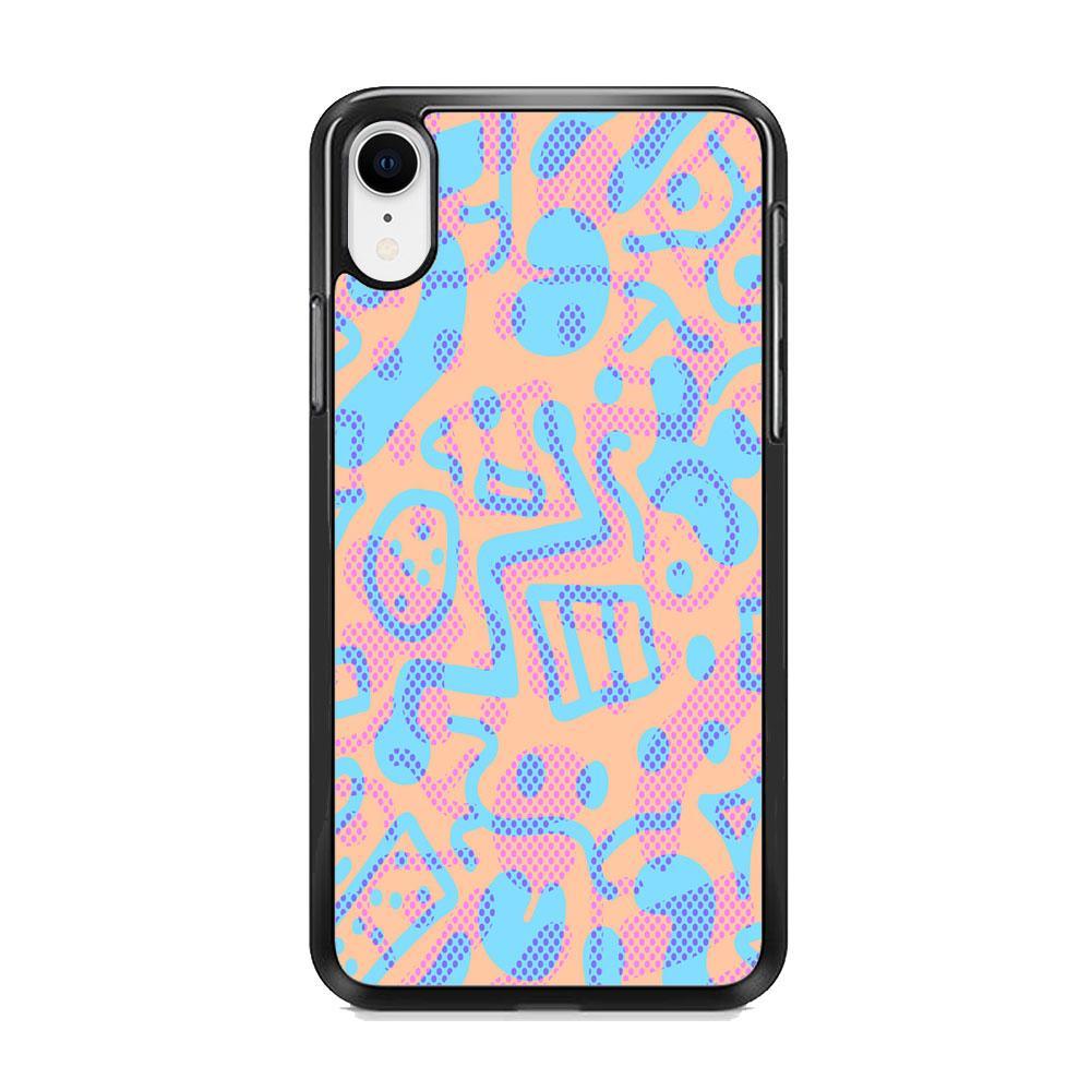 Shapes Abstract 05 iPhone XR Case-Rubber Black (2D Case)-Oxvistore