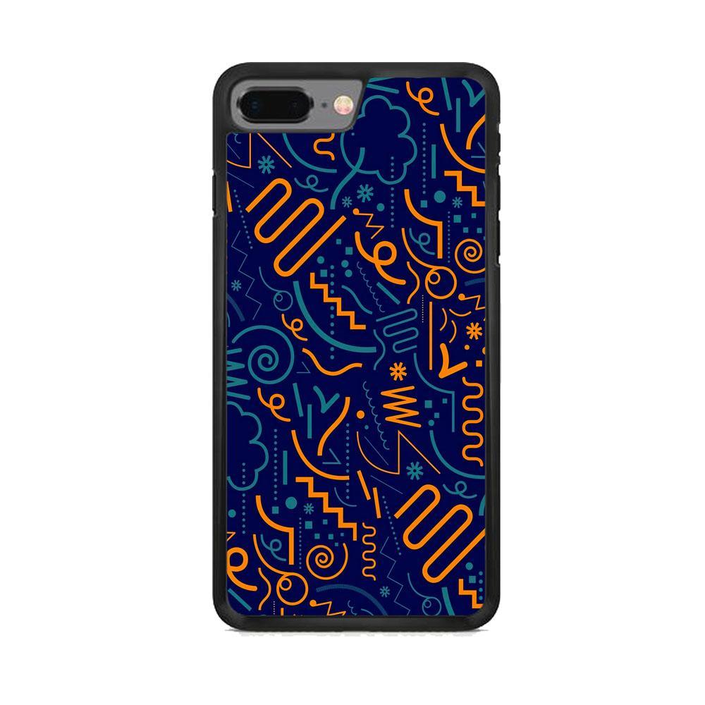 Shapes Abstract 06 iPhone 8 Plus Case-Rubber Black (2D Case)-Oxvistore