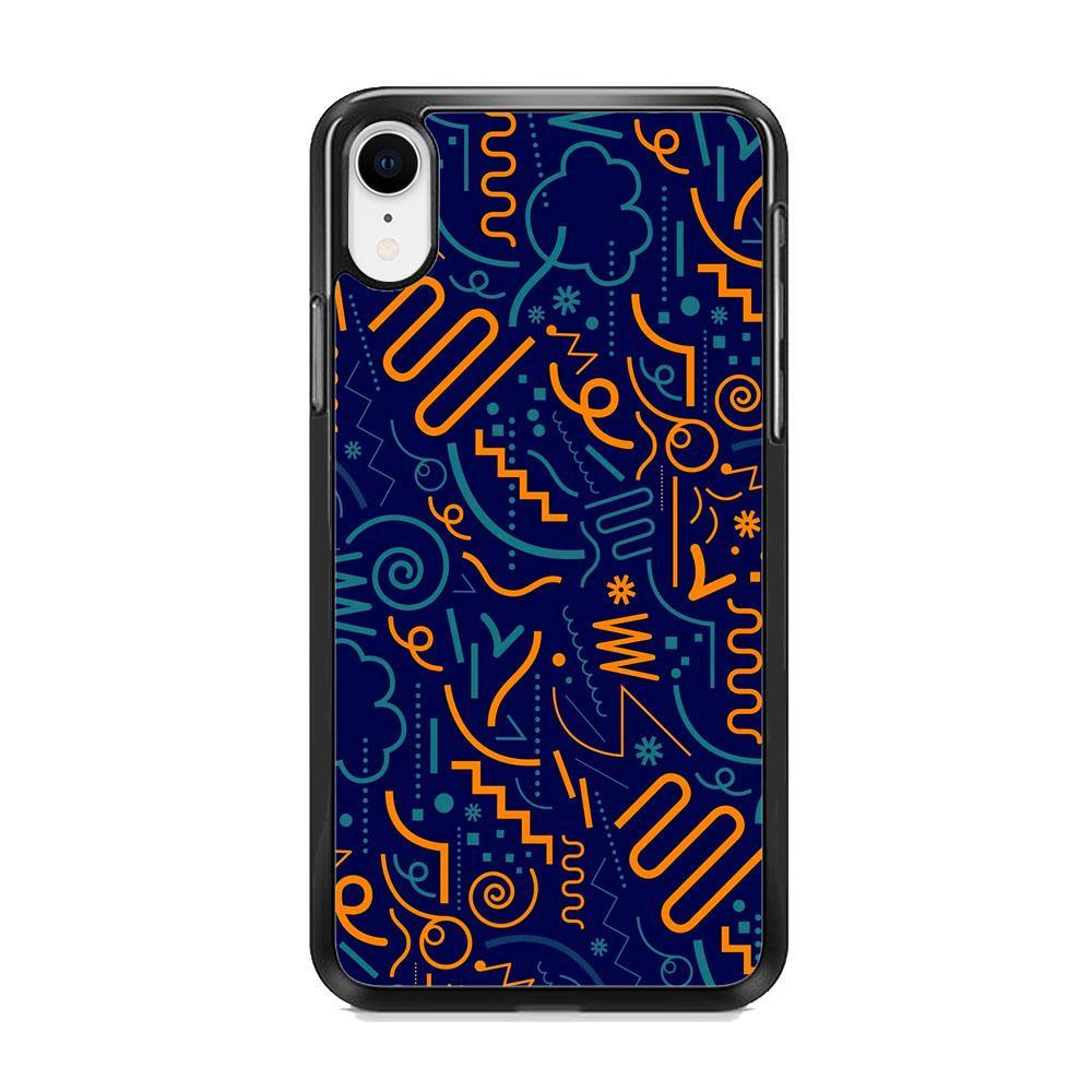 Shapes Abstract 06 iPhone XR Case-Rubber Black (2D Case)-Oxvistore