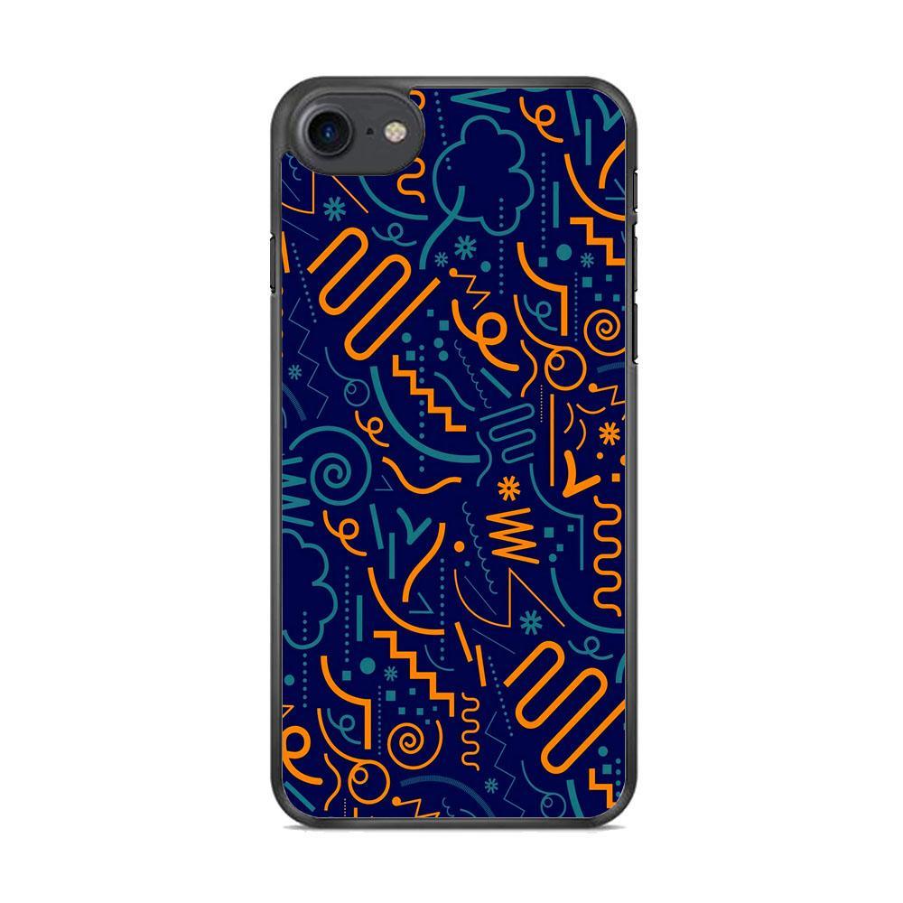 Shapes Abstract 06 iPhone 8 Case-Rubber Black (2D Case)-Oxvistore