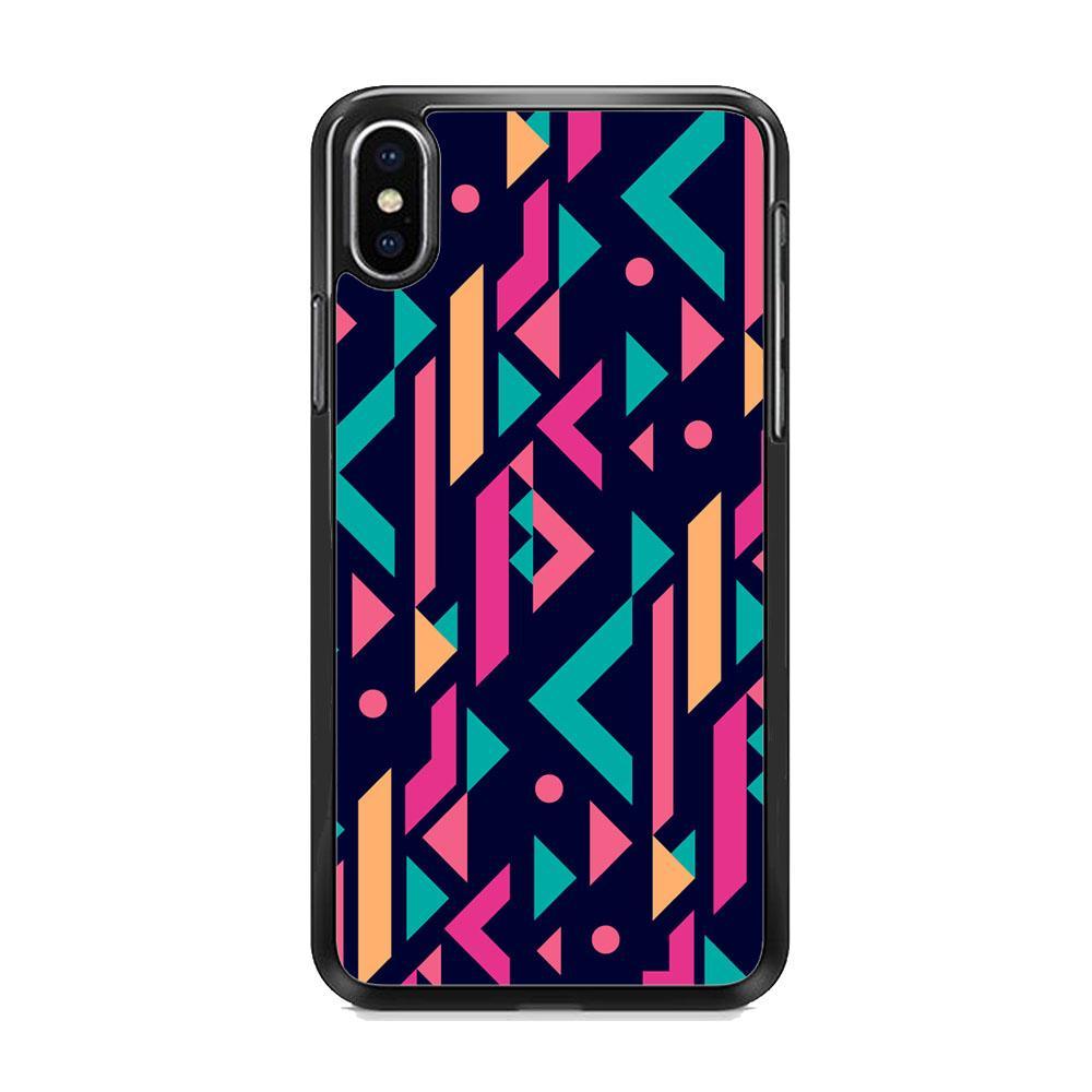 Shapes Abstract 07 iPhone X Case-Rubber Black (2D Case)-Oxvistore