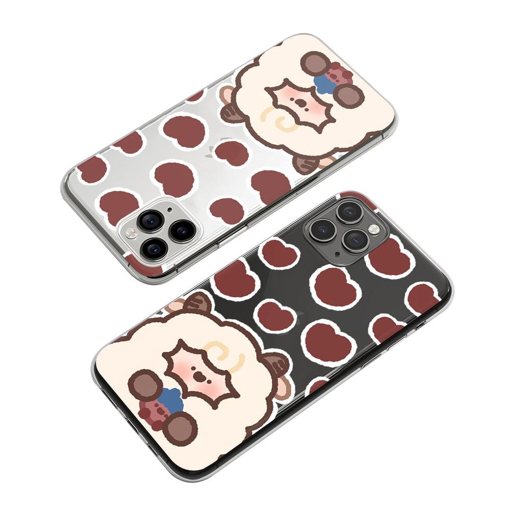 Sheep on Warmth of Thick Fur Clear Soft Case-Oxvistore