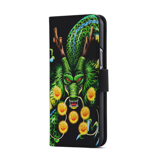 Shenron Dragon Ball Z Black Flip Wallet Phone Case-Oxvistore