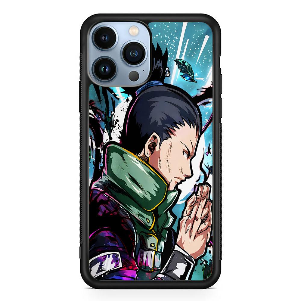 Shikamaru Nara Naruto Art 2D Rubber Phone Case-Black-Oxvistore