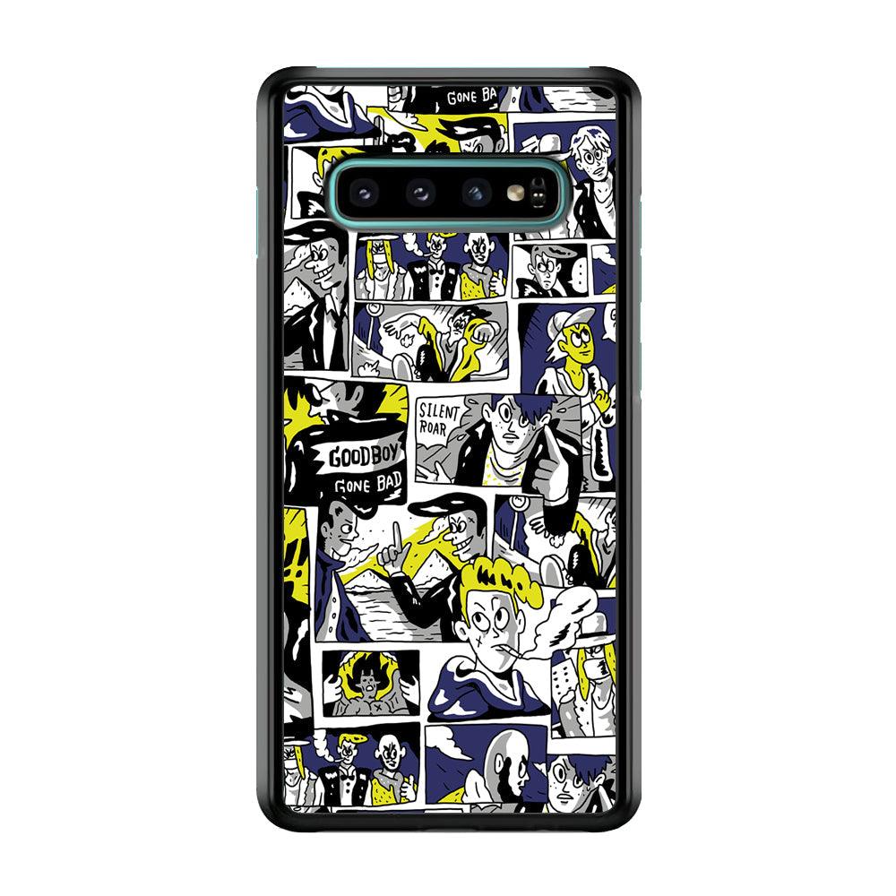 Silent Riders Gone Bad Samsung Galaxy S10 Case-Rubber Black (2D Case)-Oxvistore
