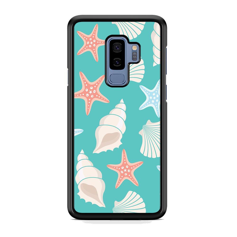 Simply Shells Collage Samsung Galaxy S9 Plus Case-Rubber Black (2D Case)-Oxvistore
