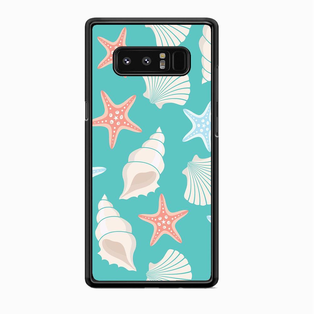 Simply Shells Collage Samsung Galaxy Note 8 Case-Rubber Black (2D Case)-Oxvistore