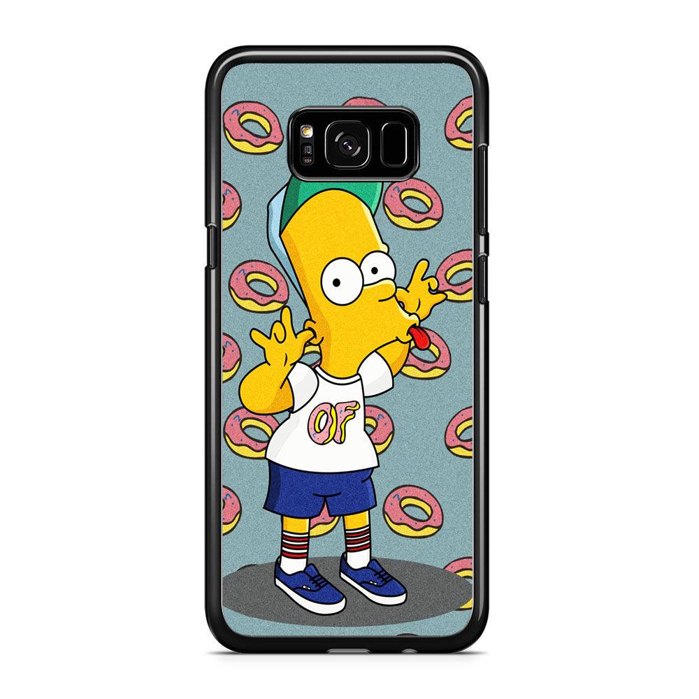 Simpsons Donuts Pattern iPhone 8 Plus Case-Rubber Black (2D Case)-Oxvistore