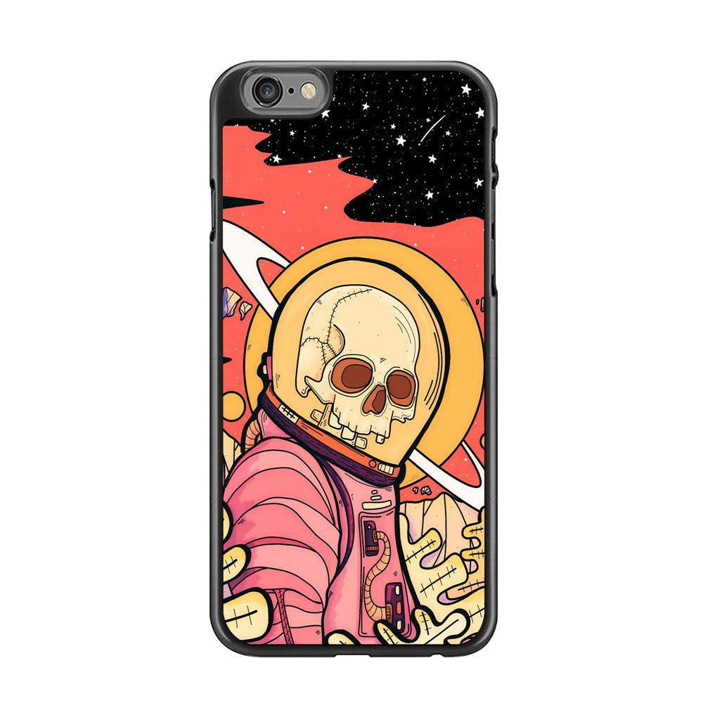 Skull Astronauts In Action iPhone 6 Plus | 6s Plus Case-Rubber Black (2D Case)-Oxvistore