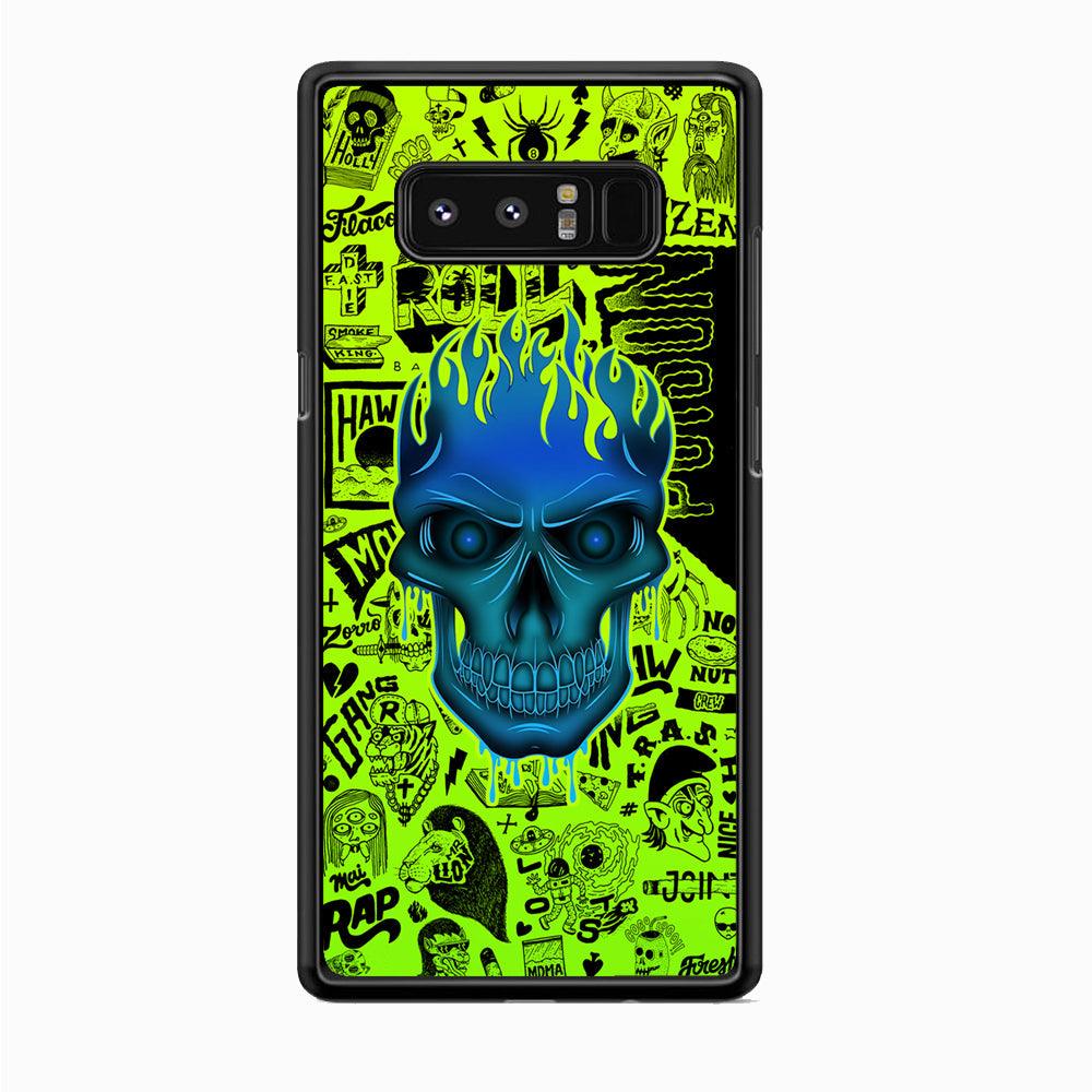 Skull of Poison Samsung Galaxy Note 8 Case-Rubber Black (2D Case)-Oxvistore