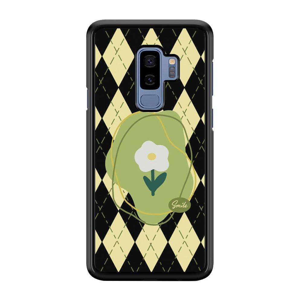 Smile Over The Flower Samsung Galaxy S9 Plus Case-Rubber Black (2D Case)-Oxvistore
