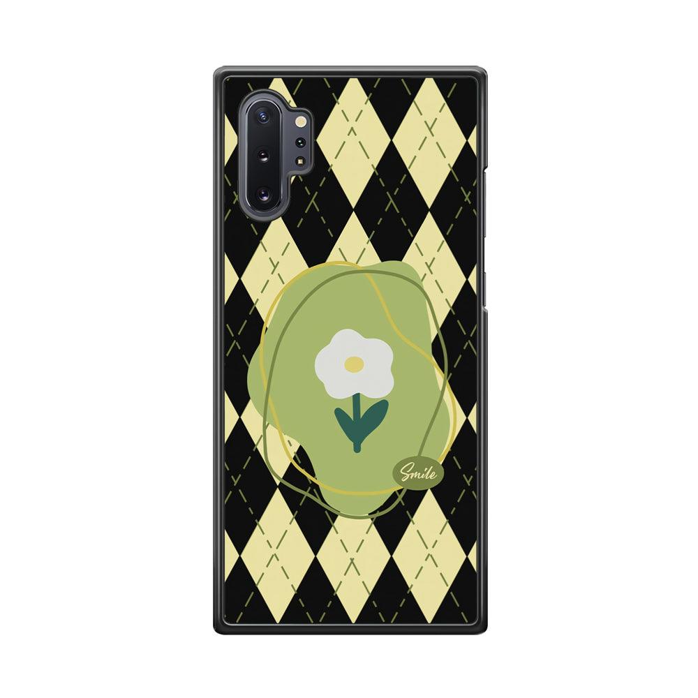 Smile Over The Flower Samsung Galaxy Note 10 Plus Case-Rubber Black (2D Case)-Oxvistore