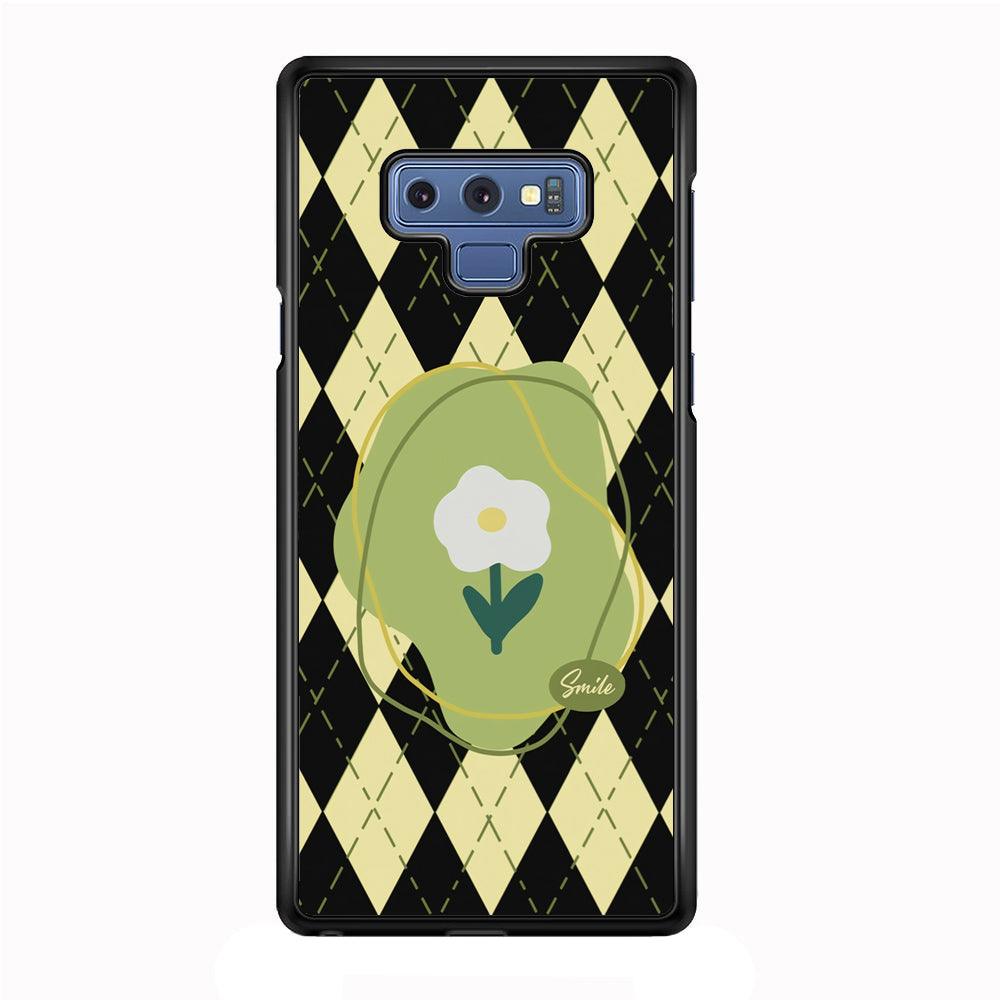 Smile Over The Flower Samsung Galaxy Note 9 Case-Rubber Black (2D Case)-Oxvistore