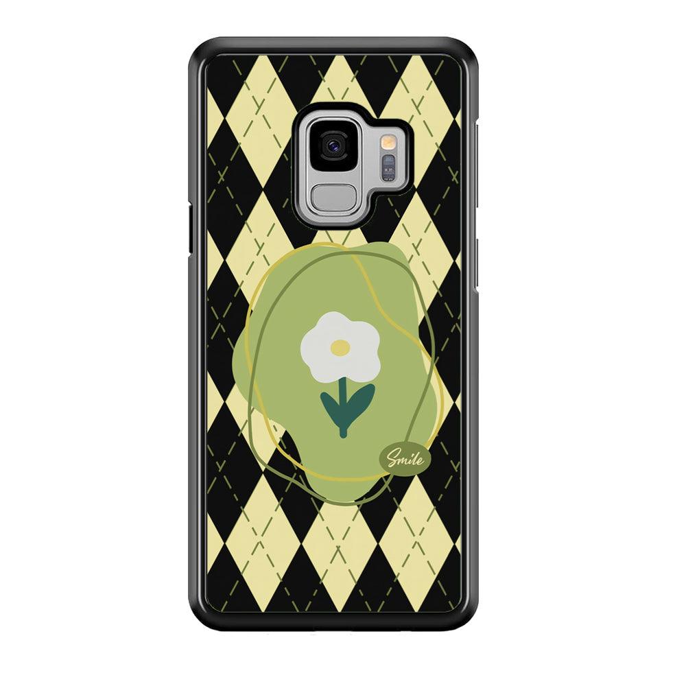 Smile Over The Flower Samsung Galaxy S9 Case-Rubber Black (2D Case)-Oxvistore