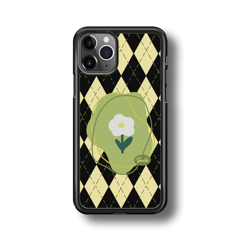 Smile Over The Flower iPhone 11 Pro Max Case-Rubber Black (2D Case)-Oxvistore