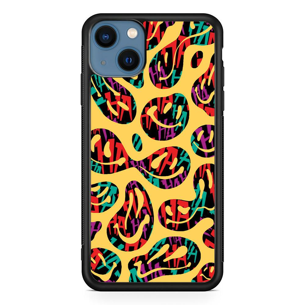 Smiley Dilution iPhone 14 Case-Rubber Black (2D Case)-Oxvistore