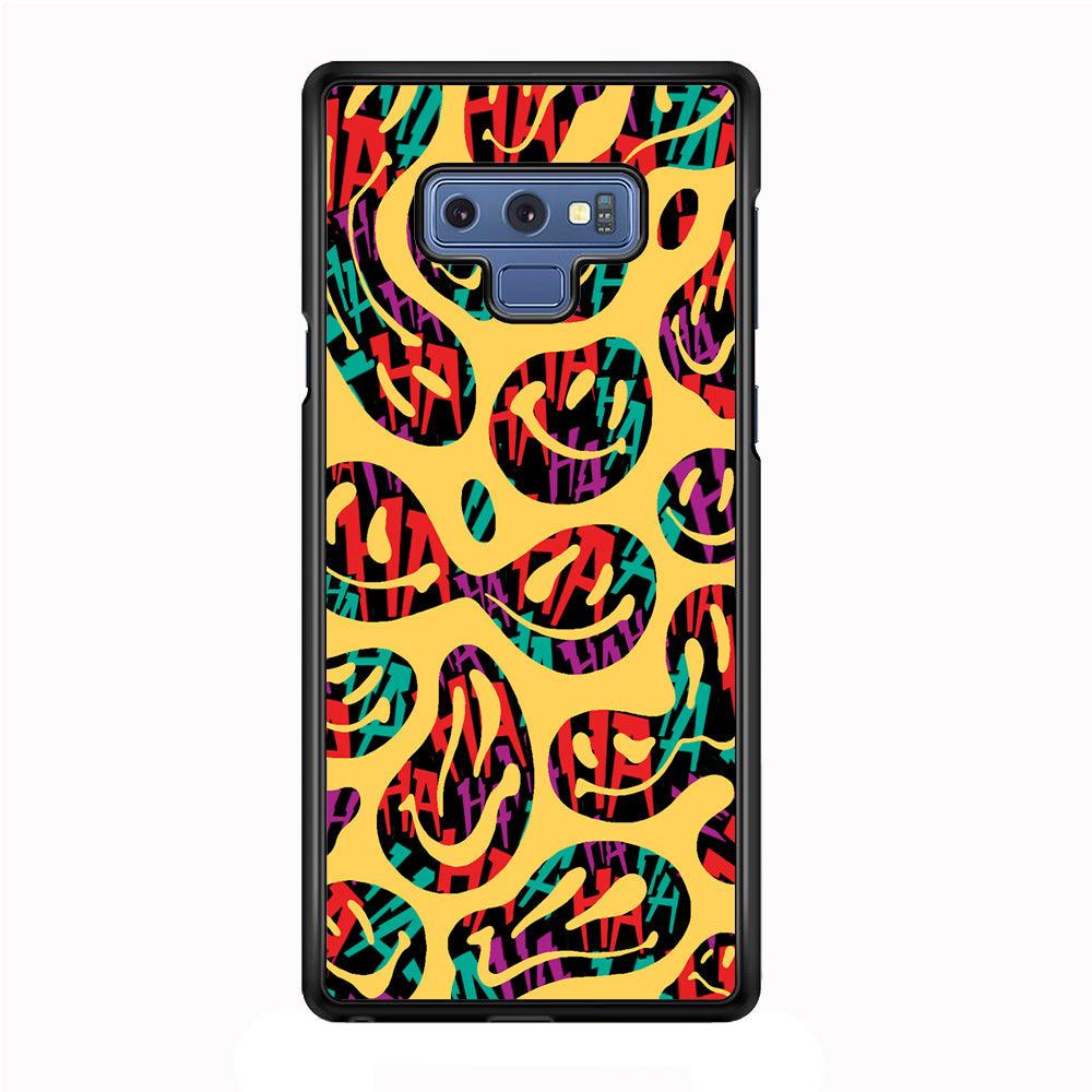 Smiley Dilution Samsung Galaxy Note 9 Case-Rubber Black (2D Case)-Oxvistore