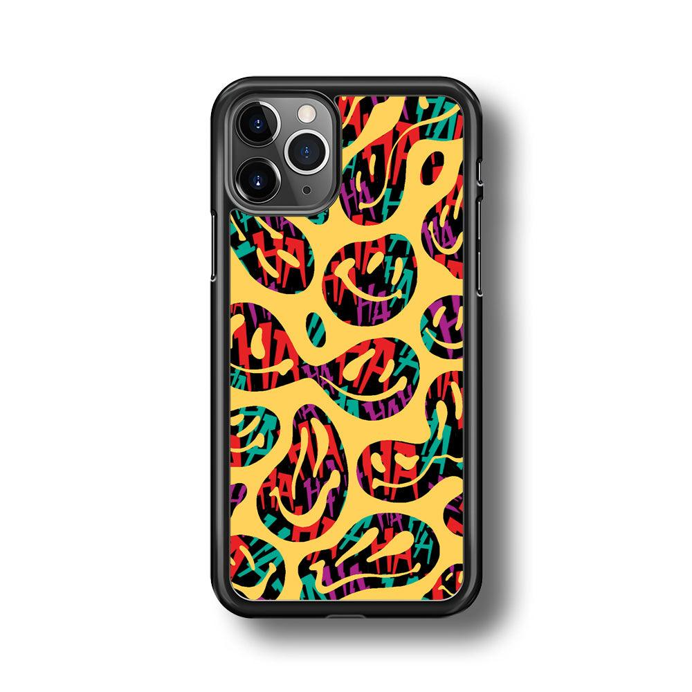 Smiley Dilution iPhone 11 Pro Case-Rubber White (2D Case)-Oxvistore