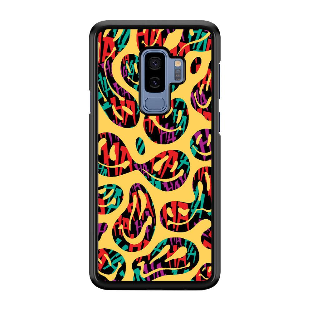 Smiley Dilution Samsung Galaxy S9 Plus Case-Rubber Black (2D Case)-Oxvistore
