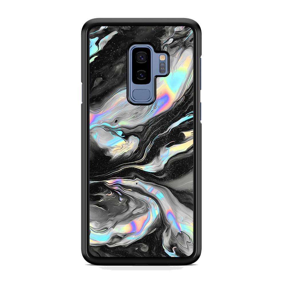 Smoke Iridescent Samsung Galaxy S9 Plus Case-Rubber Black (2D Case)-Oxvistore