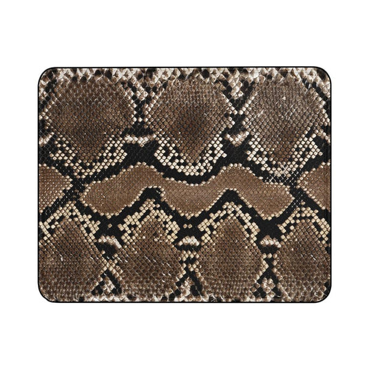 Snake Skin Pattern Brown Mouse Pads | Custom Mouse Pad with Non-Slip Rubber Base