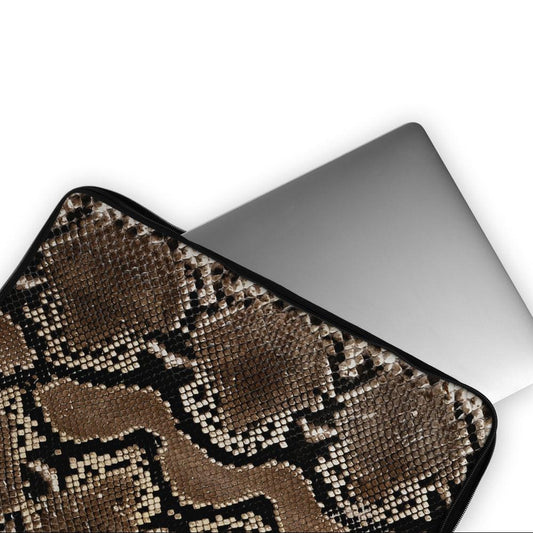 Snake Skin Pattern Brown Laptop Sleeve Protective Cover-Oxvistore