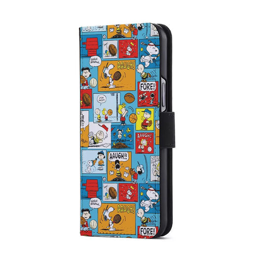 Snoopy Sport Comic Flip Wallet Phone Case-Oxvistore