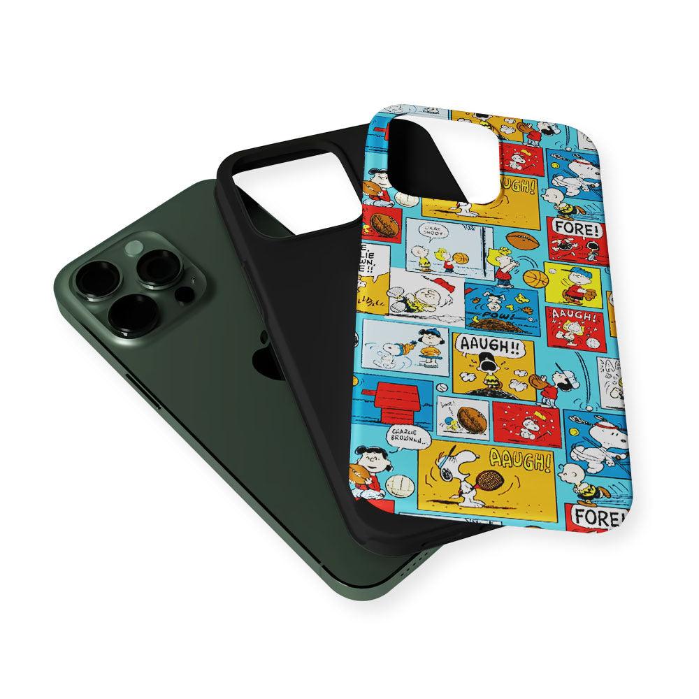 Snoopy Sport Comic 2 in 1 Tough Phone Case-Oxvistore
